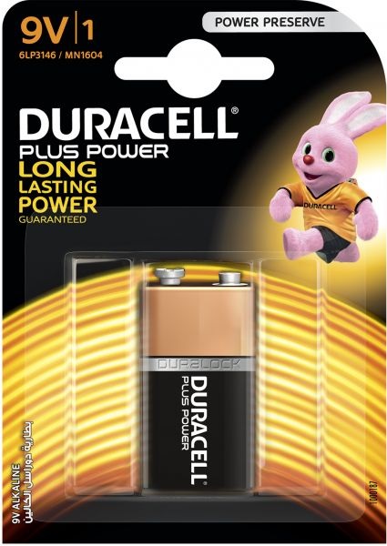 Batteria 9V Alkalina Duracell Plus